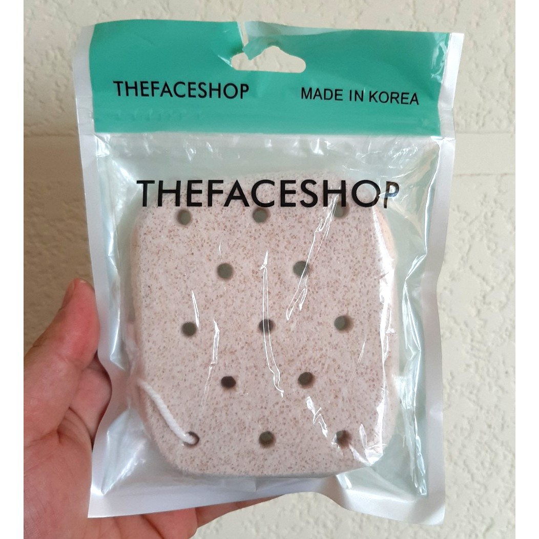 Bông rửa mặt bọt biển tẩy da chết Thefaceshop