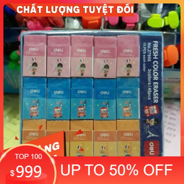 1 Cục gôm tẩy Deli hình tháp bé