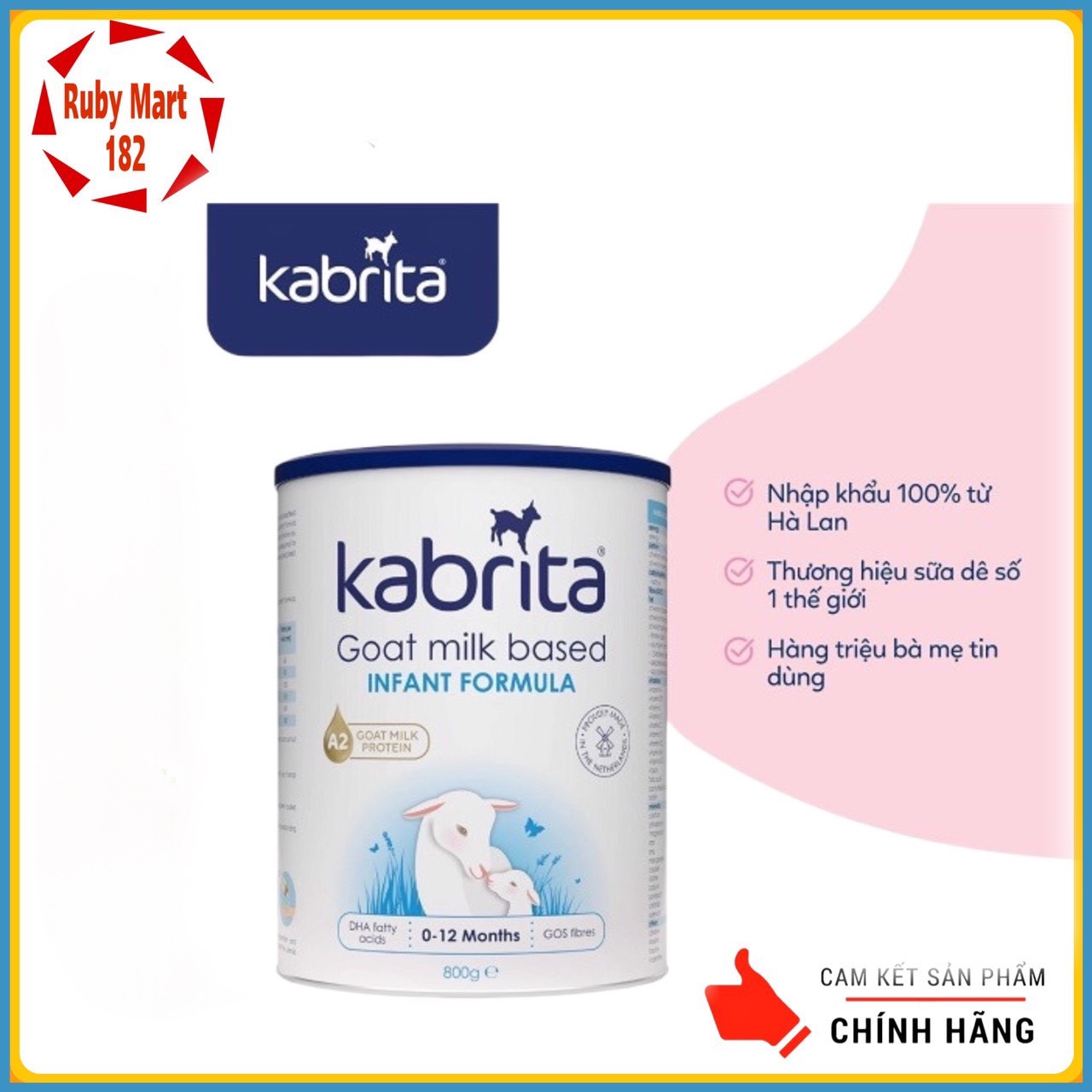 [Date 2.2025] Sữa dê Kabrita số 1 (0-12 tháng) - Lon 800g