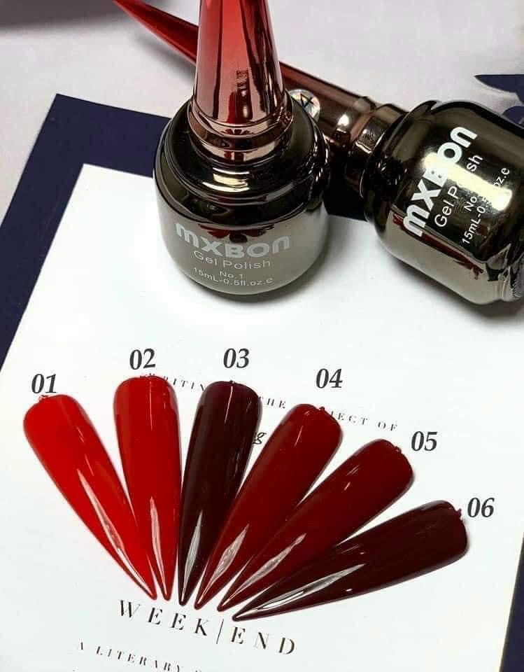 [HCM]Set Sơn Gel Mxbon 6 Màu Chính Hãng (không ánh tím)