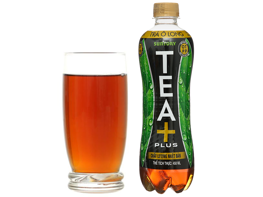 Lốc 6 chai trà ô long Tea Plus 450ml