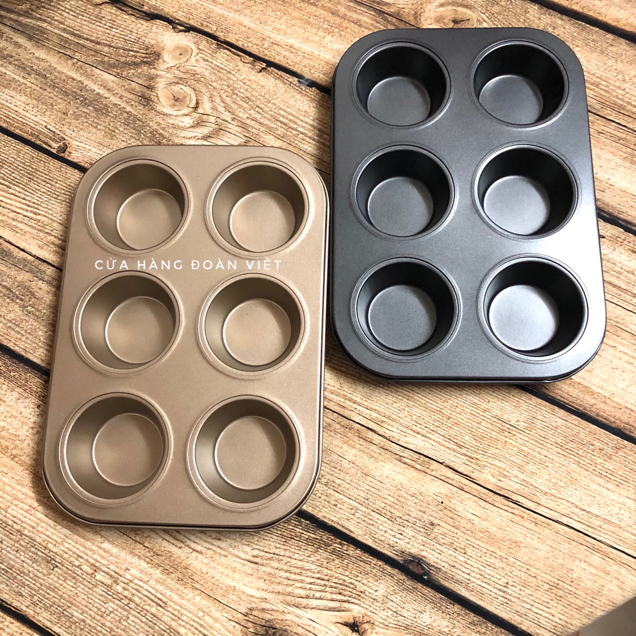 Khay làm bánh qui II Khuôn làm bánh CupCake Chống Dính Loại 6 và 12 ô. Dung cụ làm bánh NƯỚNG Muffin, Tart, Pie