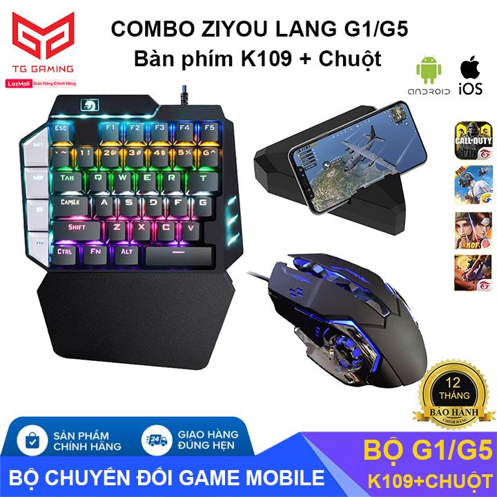 >> BÁO GIÁ BỘ CHUYỂN ĐỔI FREEWOLF G1/G5/G5 PRO/G6 HỖ TRỢ CHƠI GAME PUBG MOBILE CHO ANDROID IOS CHƠI GAME PUBG MOBILE KIÊM | Shopee Lazada Sendo Tiki mới nhất 162 Combo Trọn Bộ Bàn Phím Cơ K109 + Bộ Chuyển Đổi G1 + Chuột chơi game PUBG Mobile cho Android, IOS, iPad như PC - Hãng phân phối chính thức