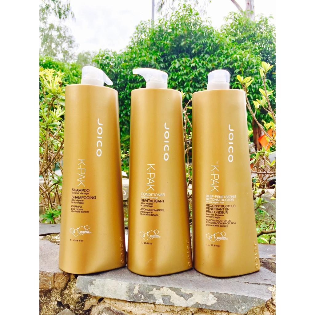 Combo sản phẩm phục hồi tóc hư tổn Joico Kpak Deep-Penetrating Reconstructor 1000ml x 3
