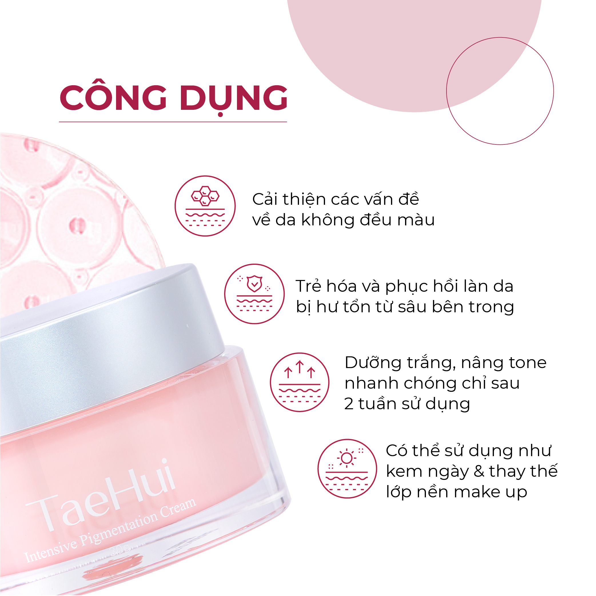 Taehui - kem ngày - intensive pigmentation cream - 30G