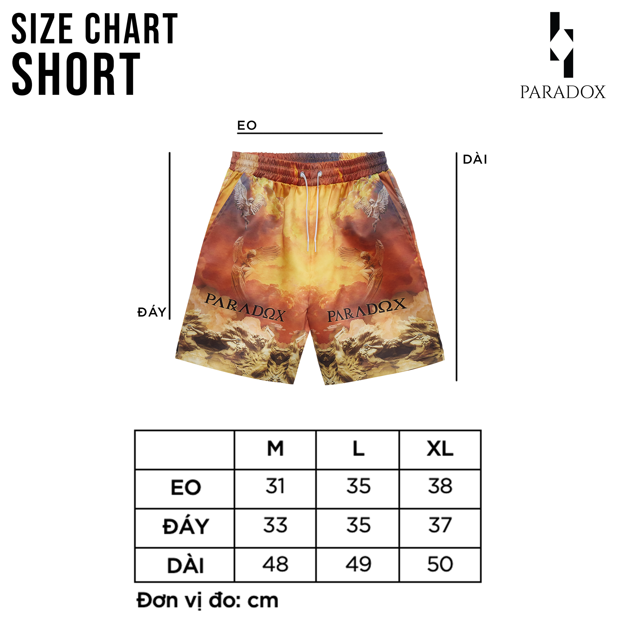 PARADOX Quần short dù ROAD TO HEAVEN SHORT