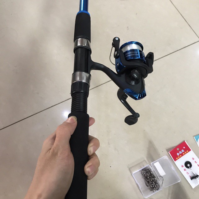 BỘ CẦN CÂU MÁY 2M1 KÈM 10 MÓN PHỤ KIỆN (rẻ vô địch)
