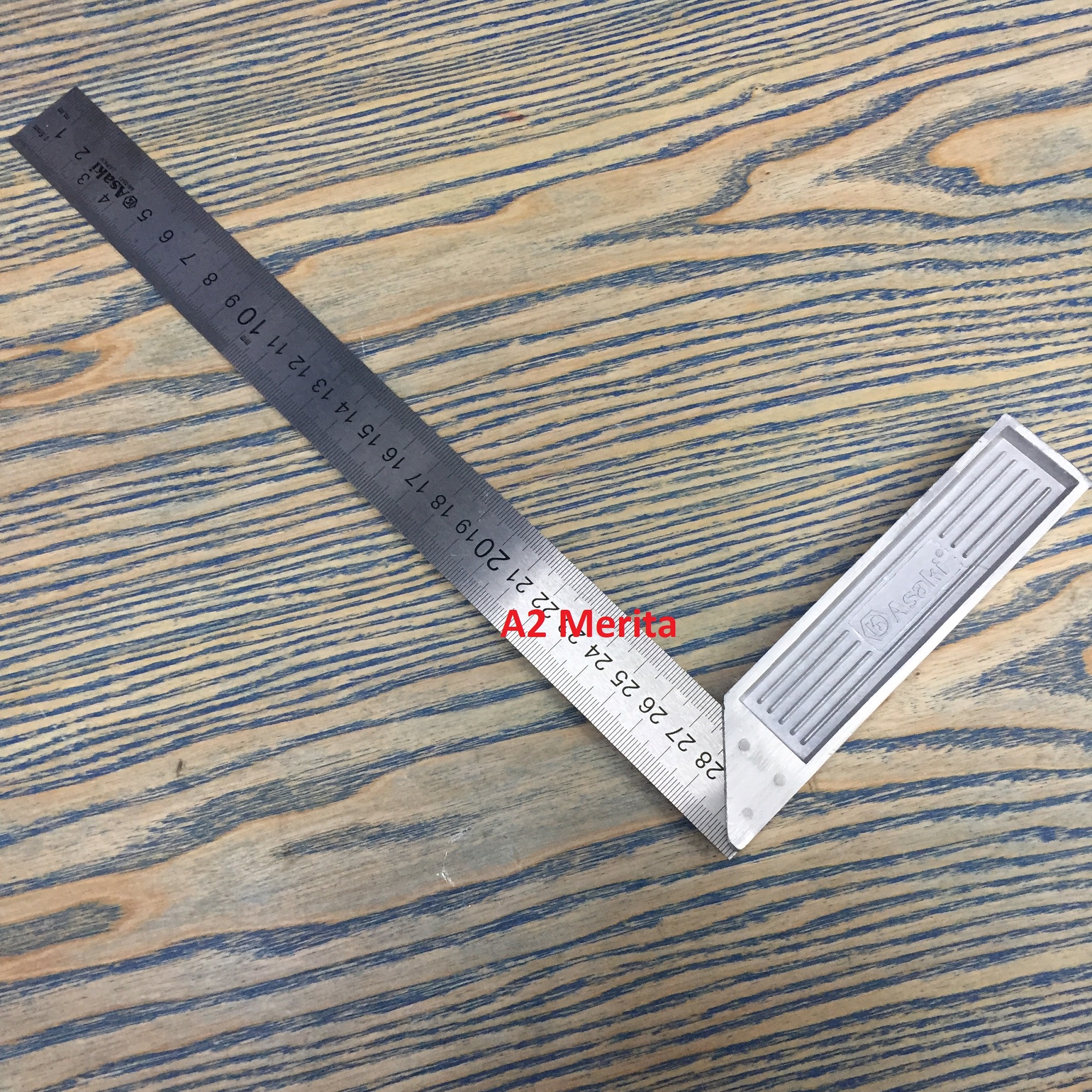 Thước Eke mộc 300mm Asaki AK-2643