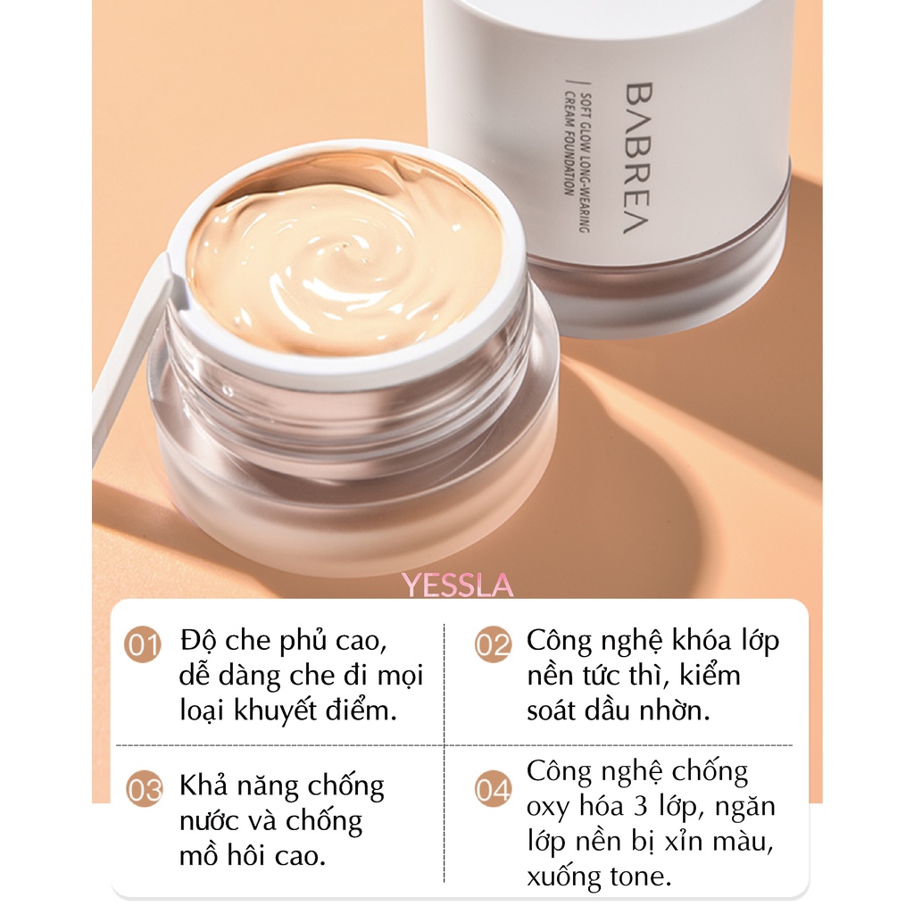 BABREA – Kem nền che khuyết điểm lâu trôi
