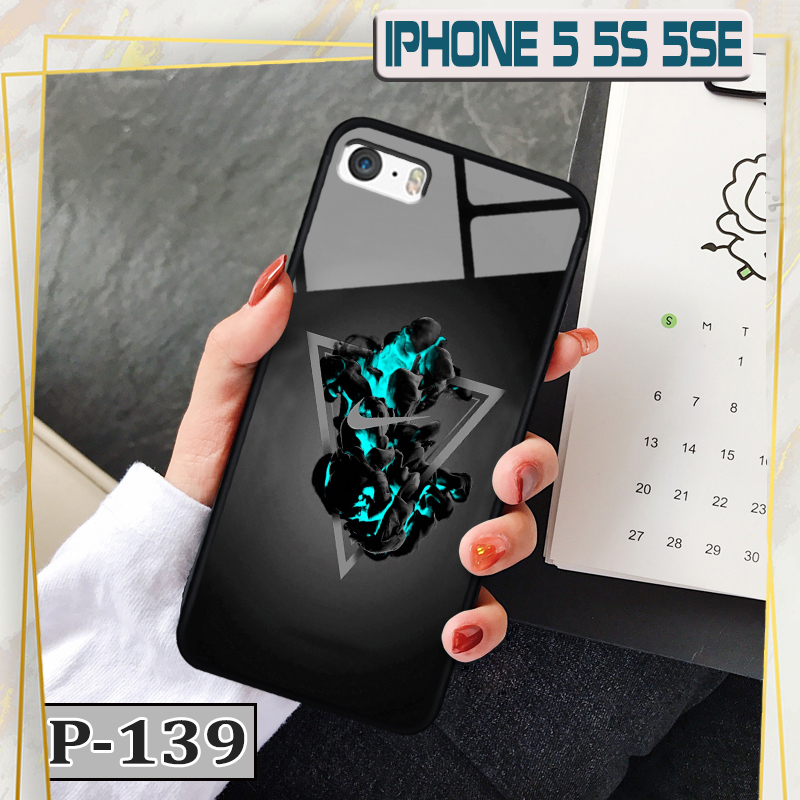 Ốp điện thoại IPHONE 5S - lưng kính in hình 3D
