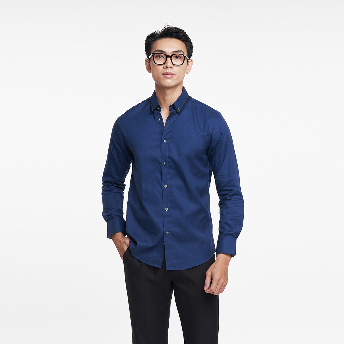 [CÒN SIZE M] Áo Sơ Mi Nam Tay Dài Công Sở Slim Fit N&M Thương Hiệu NINOMAXX 1902020