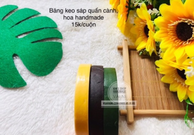 Keo sáp cuộn dùng quấn cành lá hoa handmade