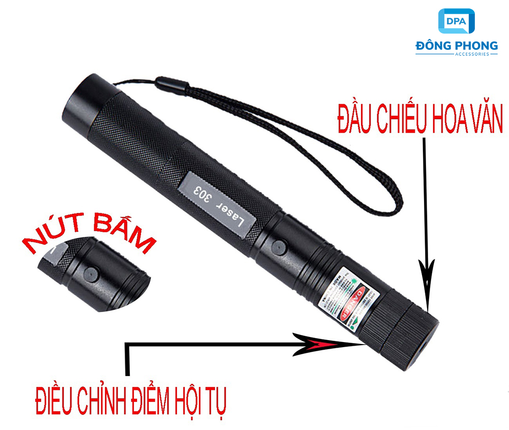 Đèn Pin Chiếu Tia Laser 303 Cao Cấp