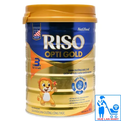 Sữa Bột Nutifood Riso Opti Gold 3 - Hộp 900g (Cho trẻ 1~2 tuổi)