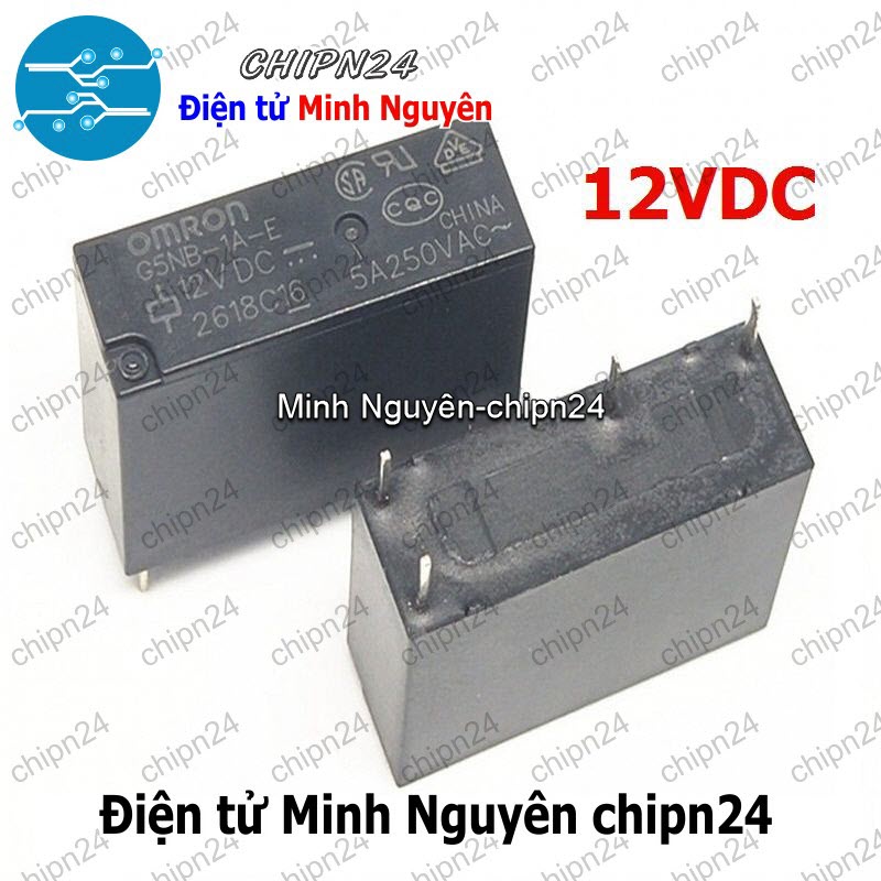 [1 con] (F202) Relay Omron G5NB-1A-E- (5VDC 12VDC 24VDC) 5A - [Chọn Loại] - HHH.00077