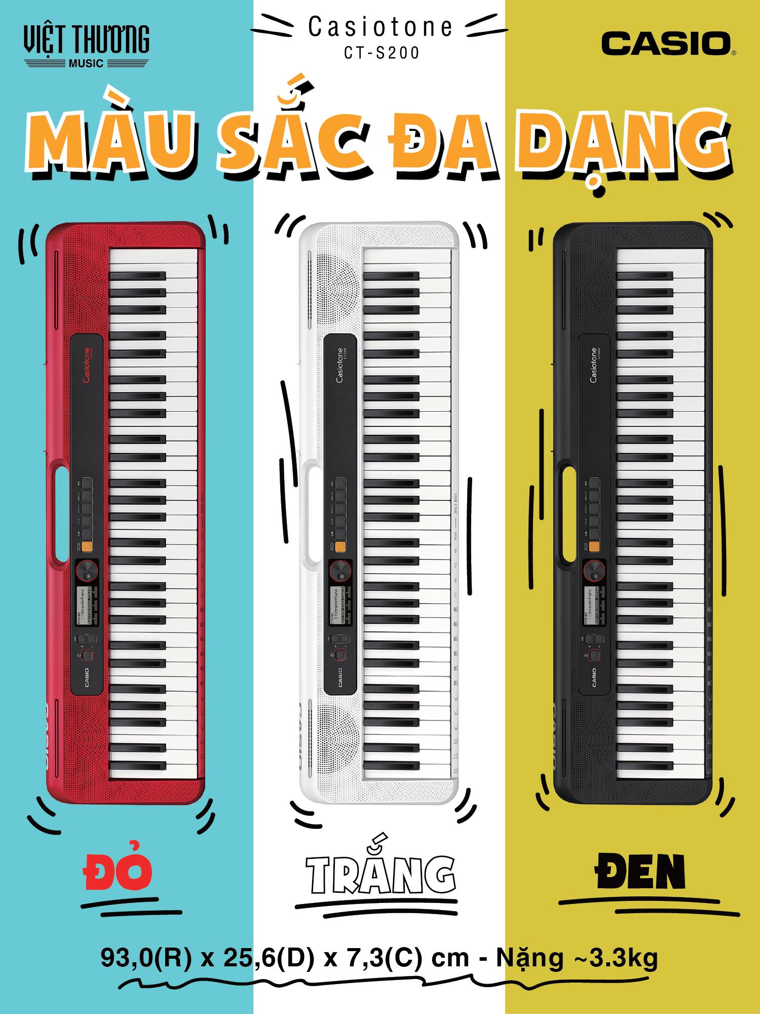 [Trả góp 0%] Đàn Organ Casio CT-S200 - Việt Thương Music