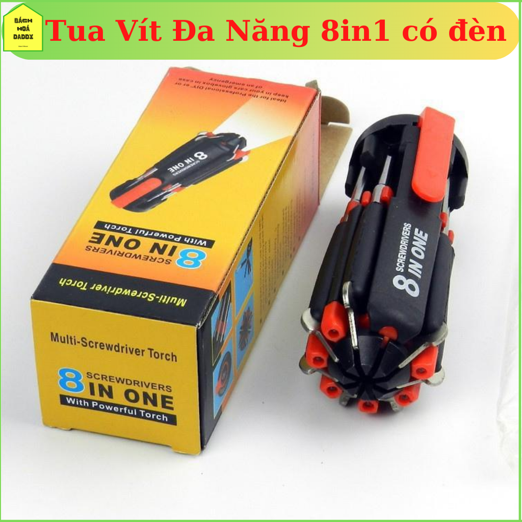 Tua Vít Đa Năng 8 in 1 Có Đèn
