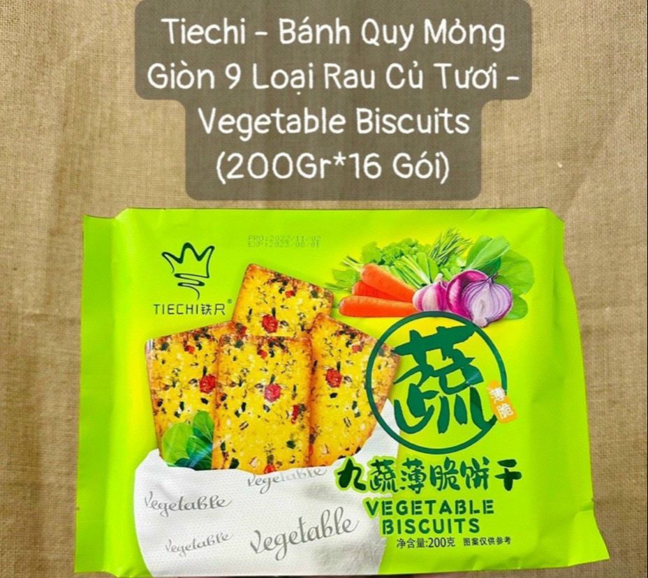 Bánh Tiechi Bánh Quy Mỏng Giòn Vị Rau Củ Đài Loan