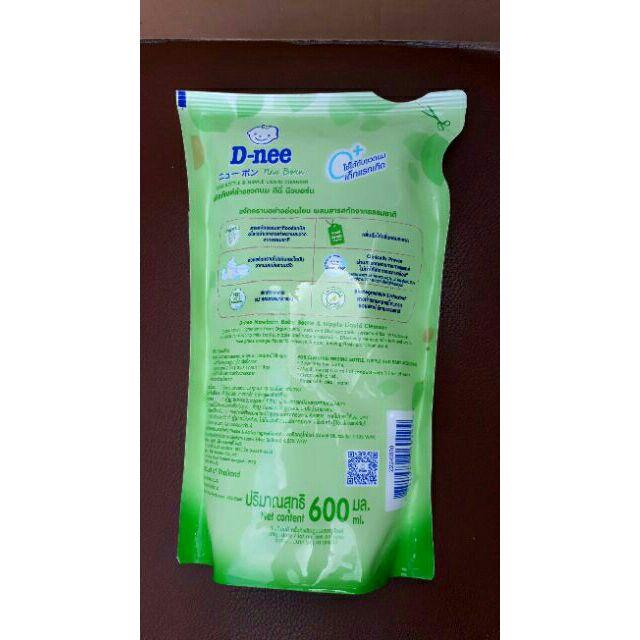 Combo 5 Bịch Nước rửa bình sữa và rửa rau củ Dnee 600ml