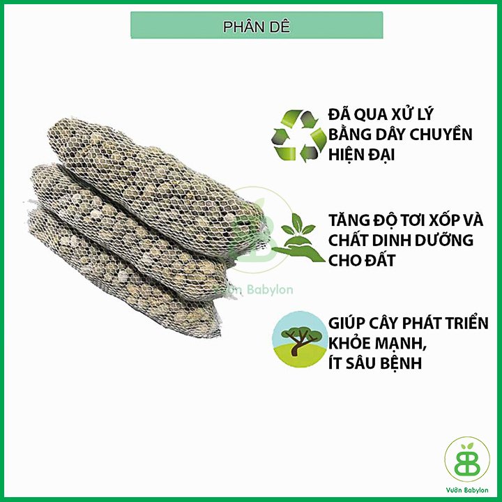 Phân Dê Túi Lưới Cho Lan Đã Xử Lý 10cm