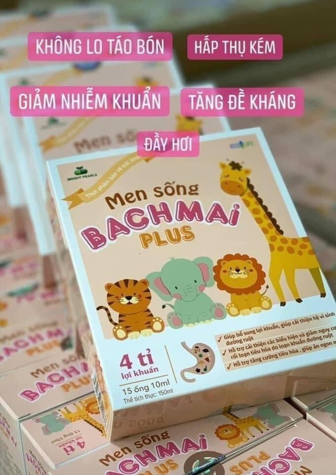 Men sống Bạch Mai Plus hộp 15 ống
