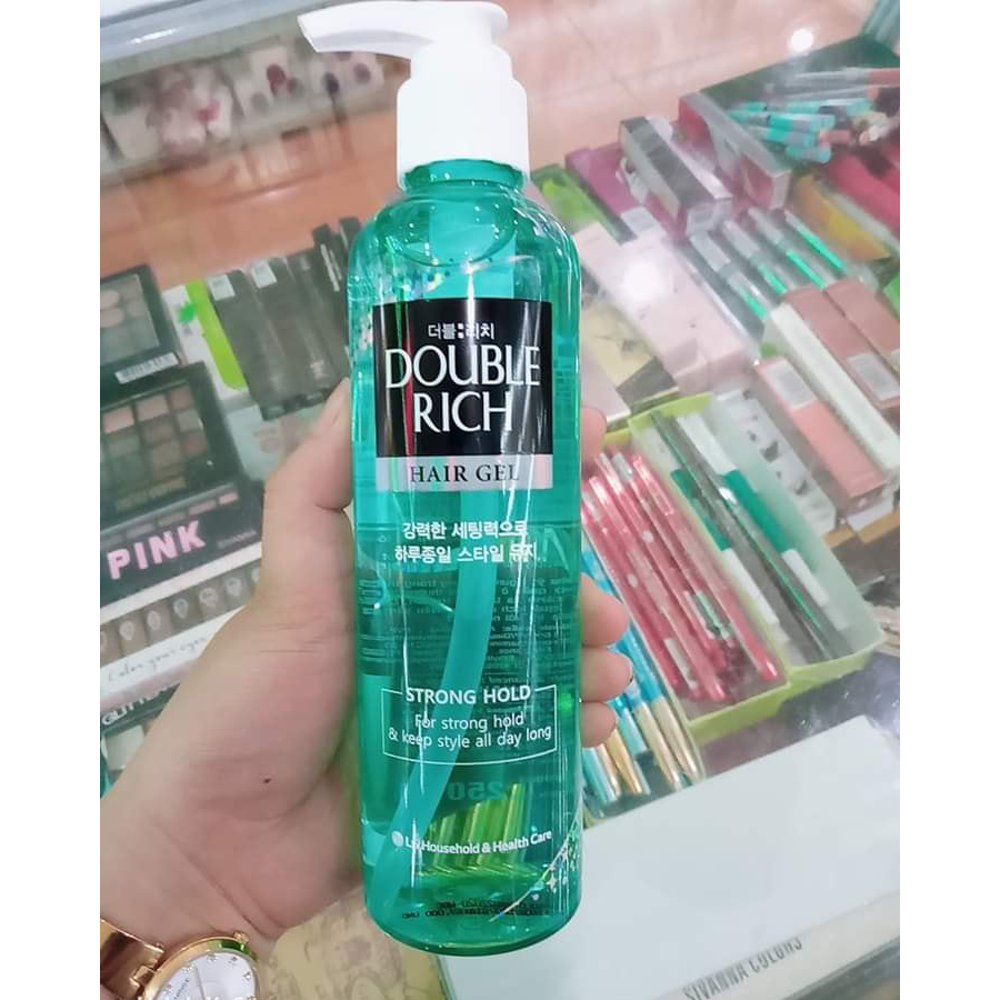 Gel tạo kiểu tóc Double Rich Strong Hold 250ml – dành cho tóc uốn