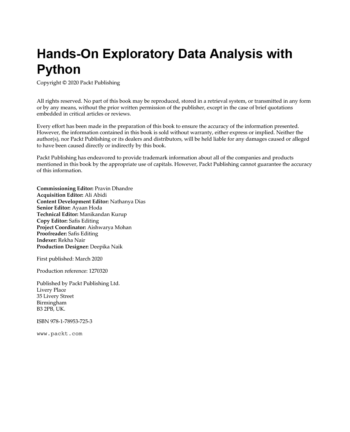 Hands-On Exploratory Data Analysis with Python