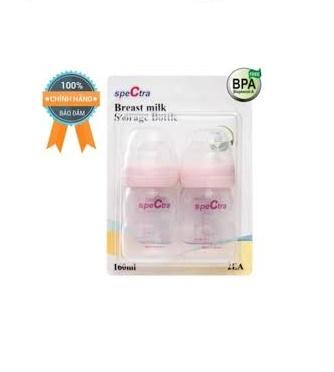 [HCM]Bộ 2 bình trữ sữa cổ rộng Spectra (160ml)