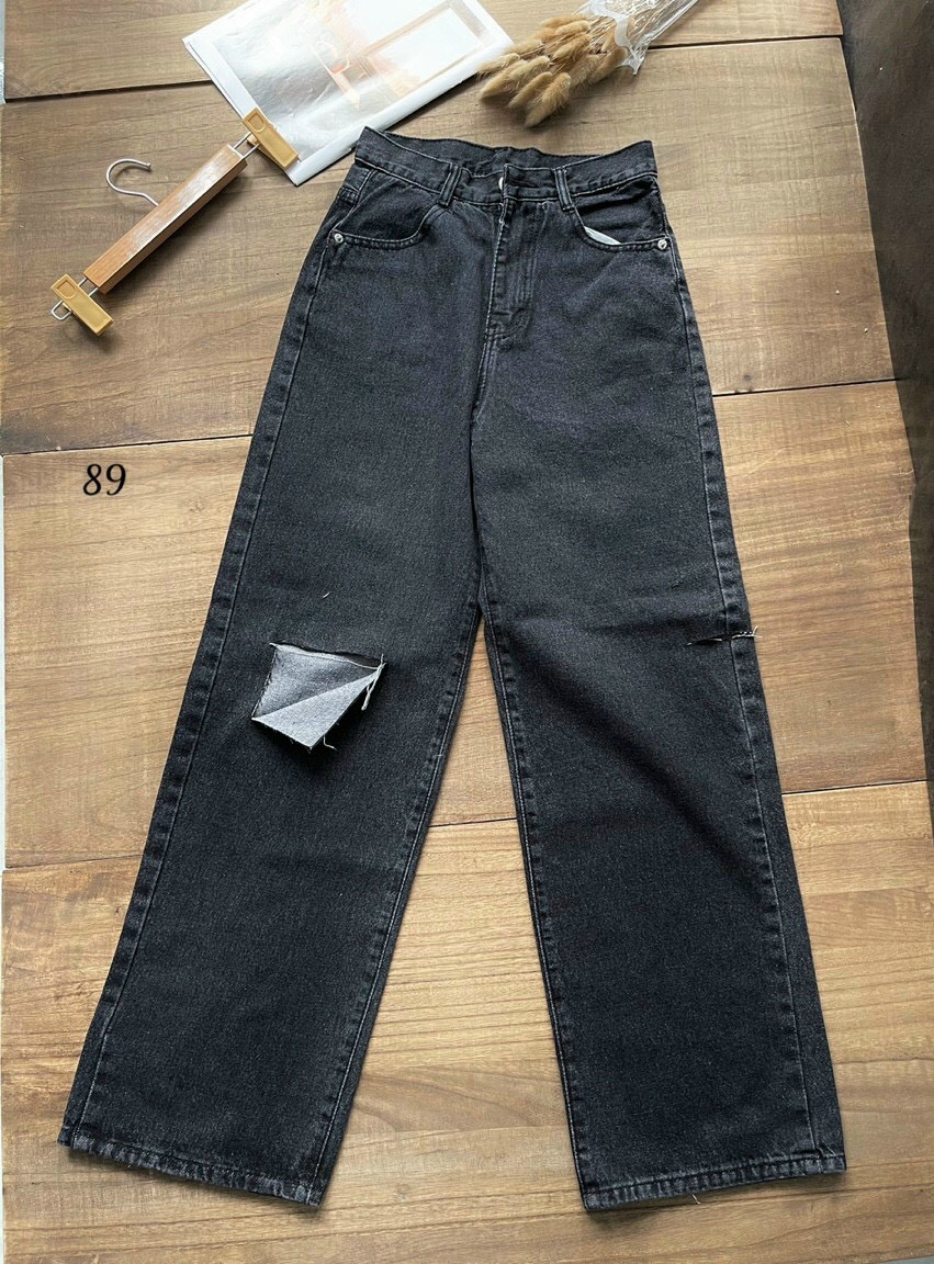 QUẦN JEAN ỐNG RỘNG NỮ LƯNG CAO MÀU XÁM ĐEN L TO ĐÙI PHẢI CAO CẤP UTI ĐỦ SIZE S, M, K FORM DÀI RỘNG LAI CUỐN SIÊU ĐẲNG CẤP, PHONG CÁCH ĐƯỜNG PHỐ, THỜI TRANG