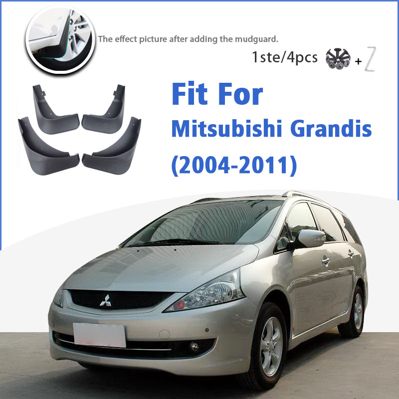 Chắn bùn cho mitsubishi grandis 2004-2011 chắn bùn chắn bùn phụ kiện xe hơi tự động styline giật gân bảo vệ fender 2006 2007 2009