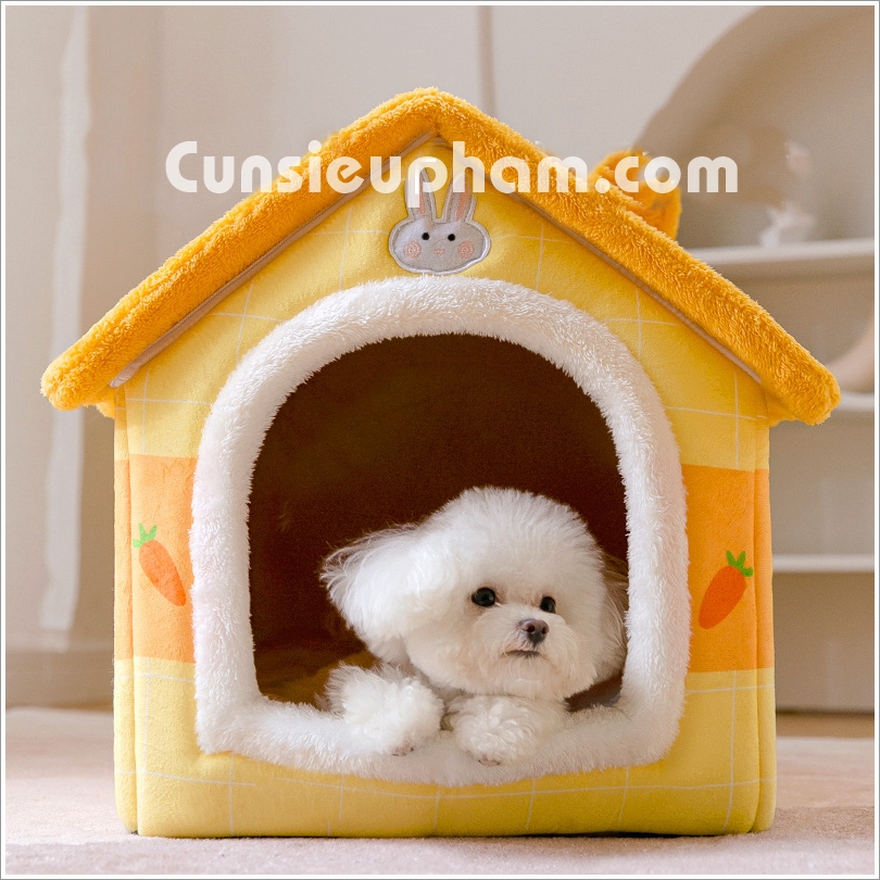 Nhà nệm bông siêu êm ái cho chó mèo