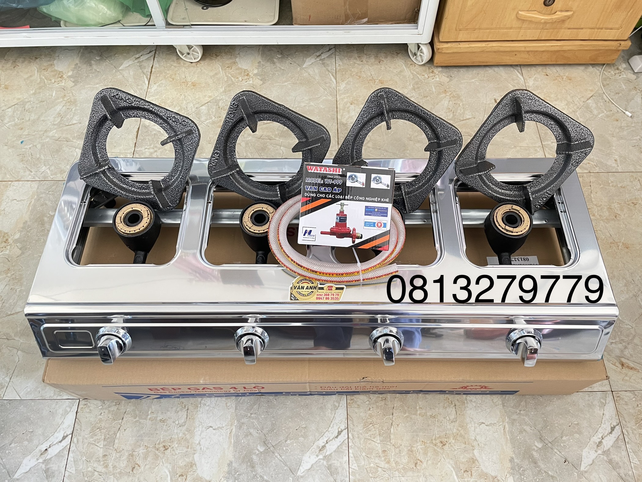 BẾP GAS 4 LÒ KHÈ CAO CẤP