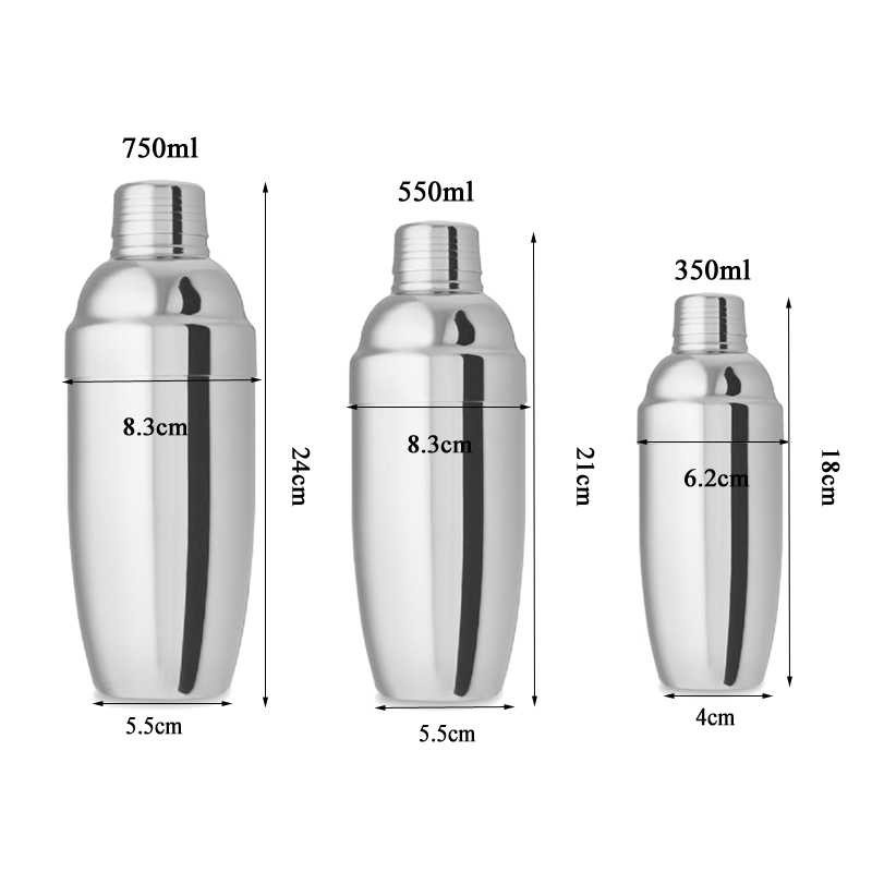 Bình lắc Cocktail Shaker 530ml inox pha Cafe cocktail Glazz Home dụng cụ pha chế