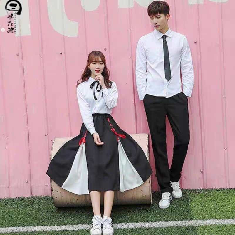 CHÂN VÁY DÁNG DÀI ĐAN DÂY ĐỎ CÁ TÍNH / STYLE UZZLANG THỜI TRANG / CV NỮ