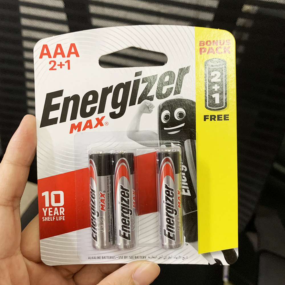 Pin Energizer AAA vỉ 3 viên, Pin đũa E92 chính hãng