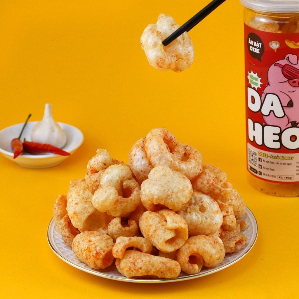 Da heo tỏi ớt hộp 160g