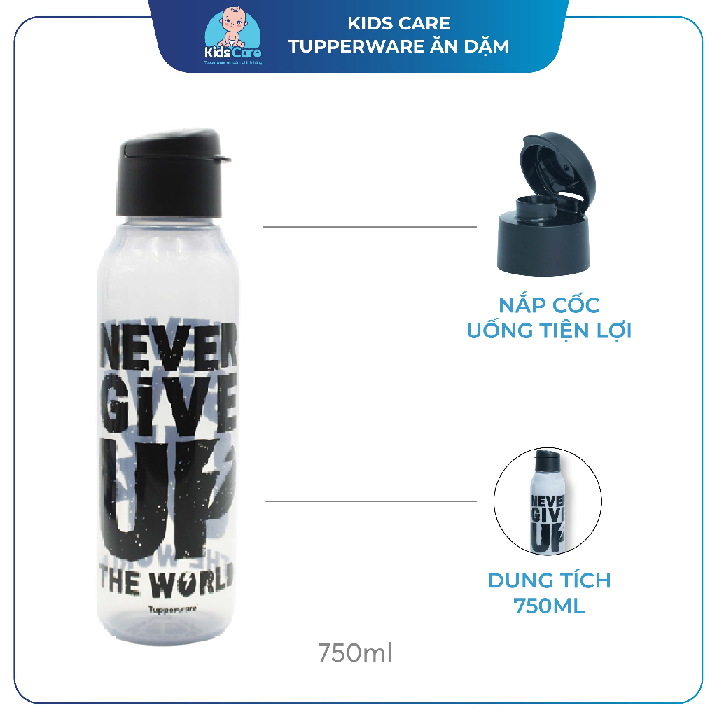 Bình Nước Tupperware Eco Bottle Fancy 750ml
