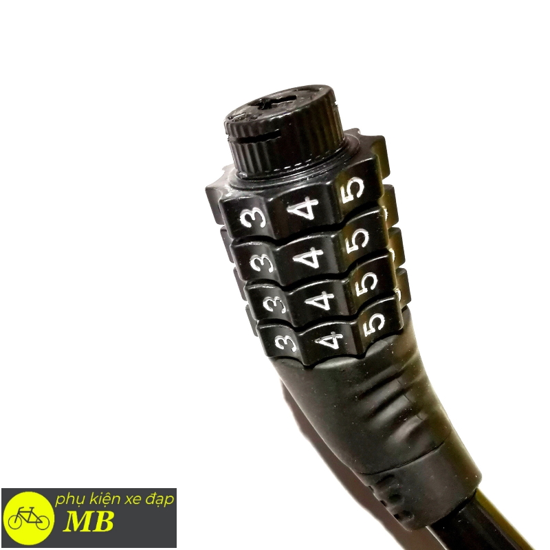 khóa xe đạp, khóa dây 4 số đổi mã khoa4so02