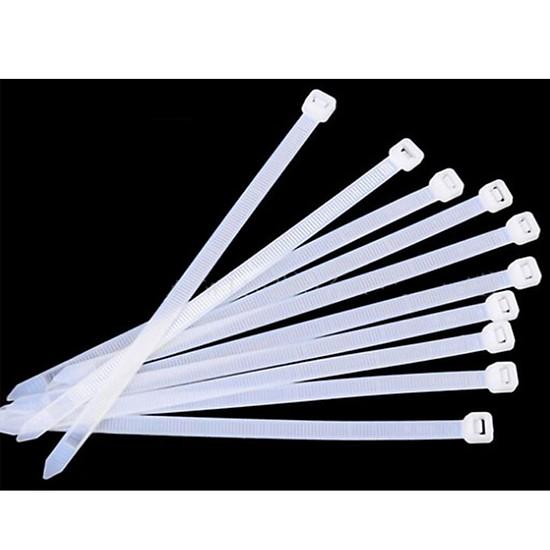 100 cái dây lạt nhựa, dây rút nhựa ngà cỡ 15cm