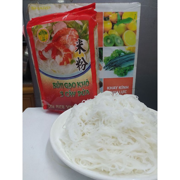 Sỉ 1 cây Bún Gạo Khô 3 Cây Dừa 500g