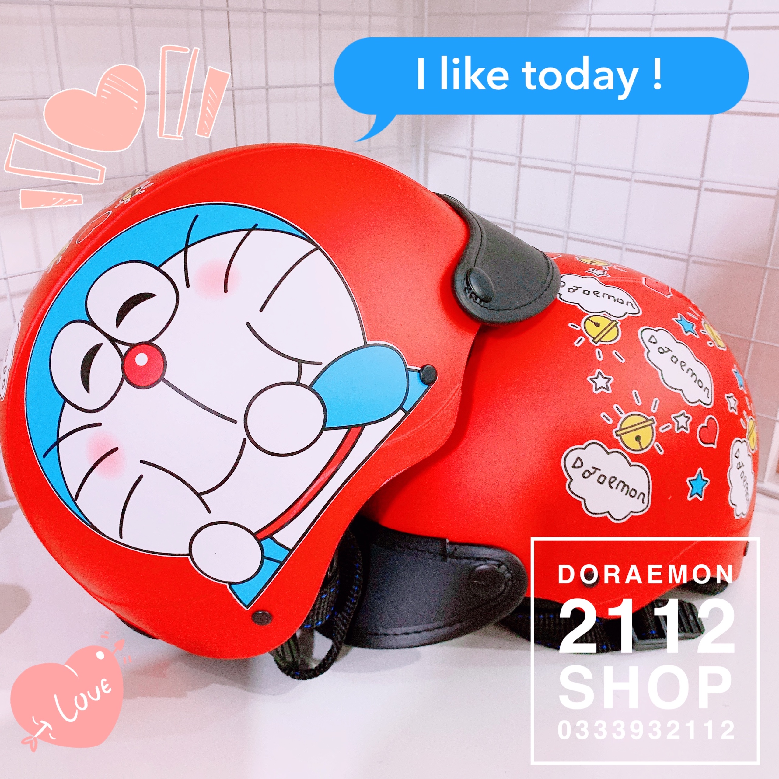 Nón, mũ bảo hiểm nửa đầu DORAEMON