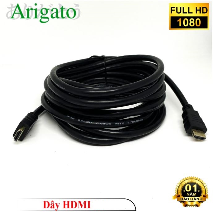 Dây HDMI 7.0 Tròn Màu Đen, Độ Dài 1.5m