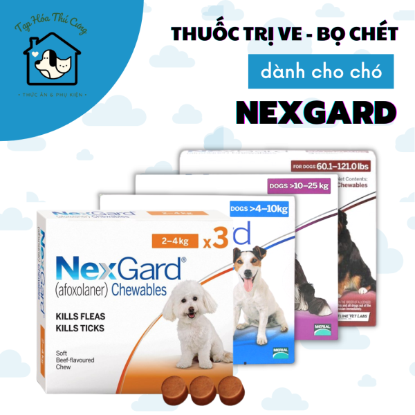 Nexgard trị ve rận cho chó đủ size từ 2-50kg