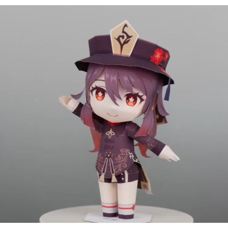 Mô hình giấy Hutao Chibi Game Genshin Impact TS16