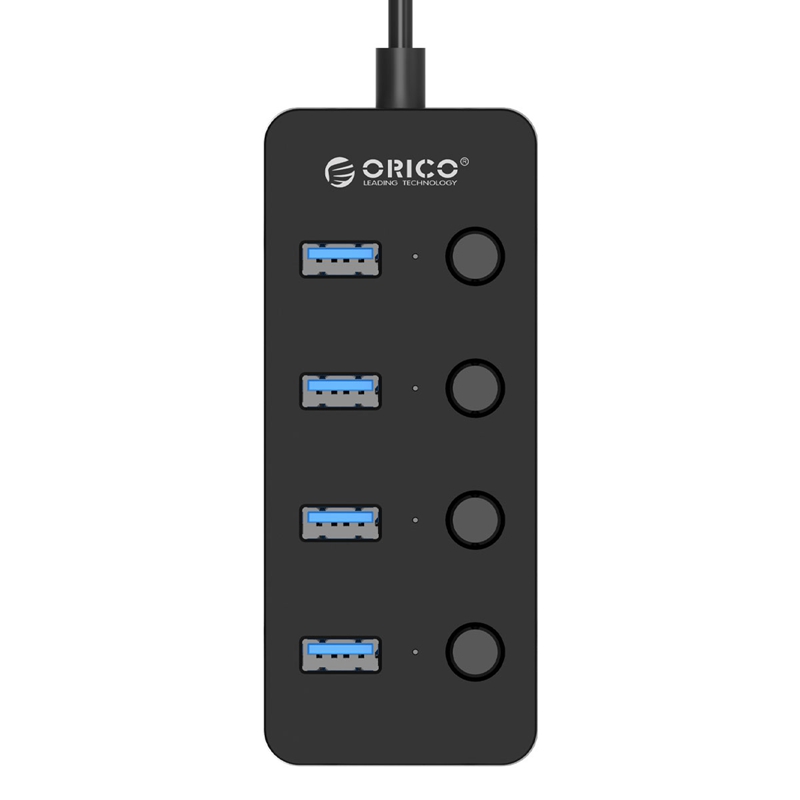Bộ chia USB HUB 4 cổng USB 3.0 ORICO W9PH4-U3-BK -Nhà Phân Phối Chính Hãng