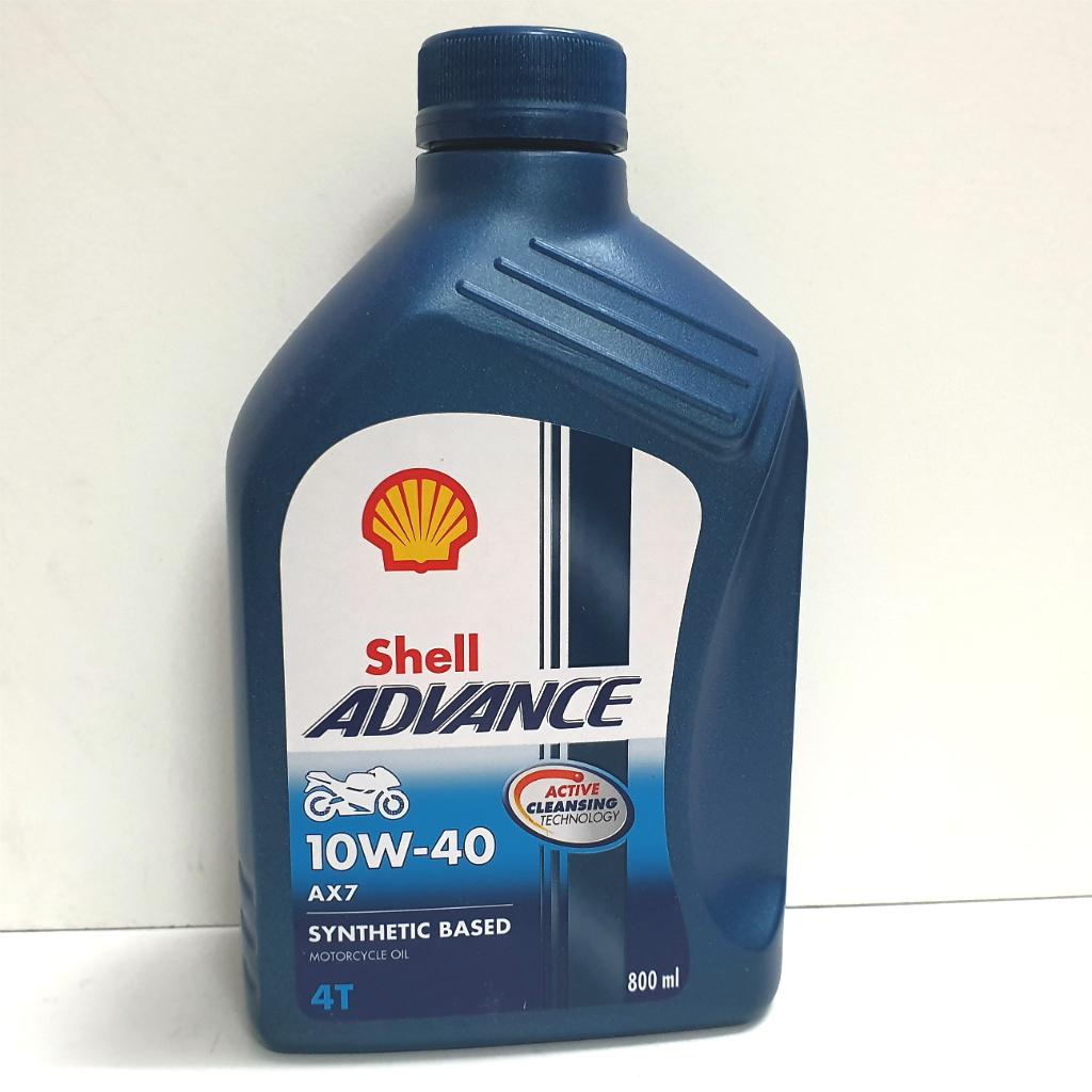 NHỚT XE SỐ SHELL ADVANCE AX7 10W40 800ML dầu nhớt chính hãng