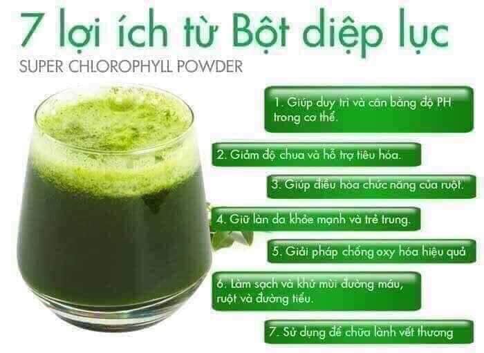 bột diệp lục chlorophyll power thải độc