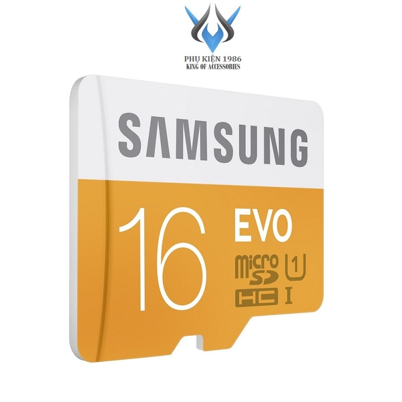 Thẻ Nhớ MicroSDHC Samsung Evo 16gb UHS-I U1 80MB/s - Không box (Cam) - Phụ Kiện 1986