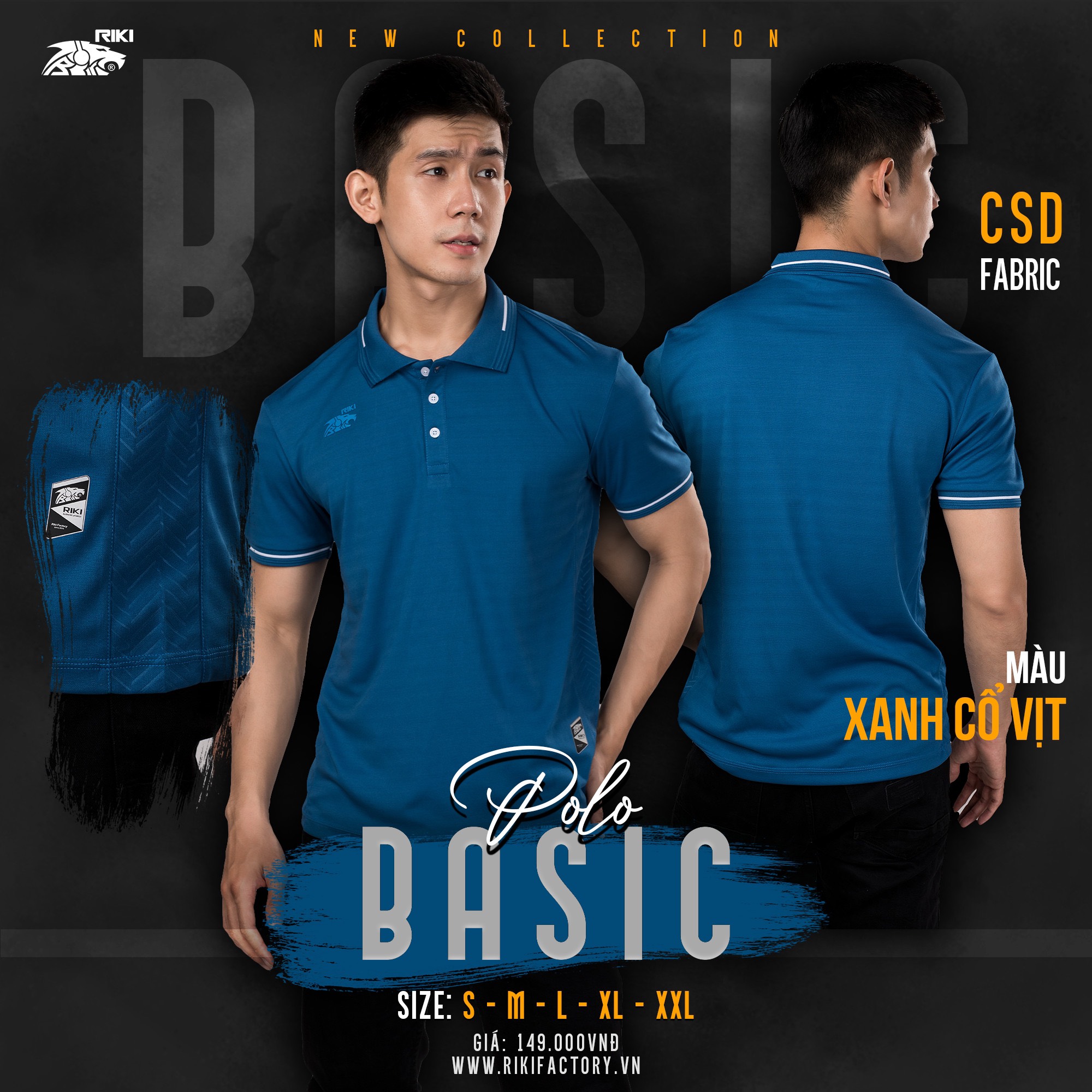 Áo thun thời trang nam nữ - áo polo chính hãng riki basic - mẫu mới nhất 2022