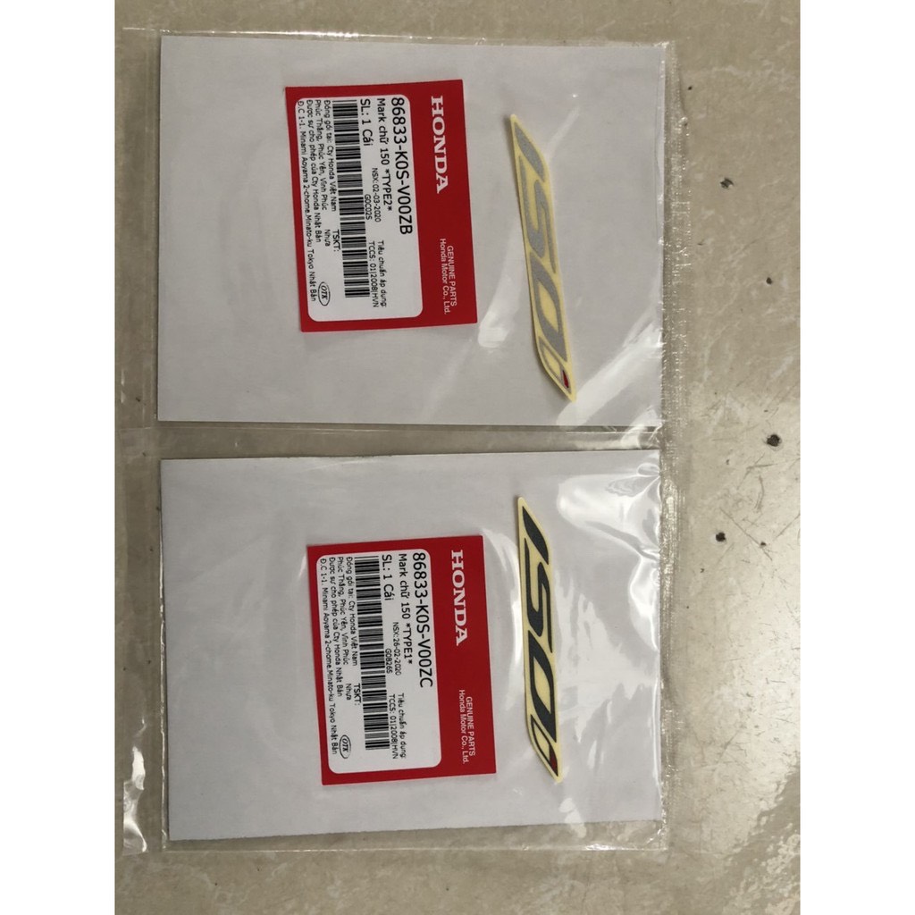 Tem chữ 150i SH 2020 1 đôi